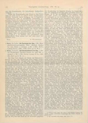323-326 [Rezension] Stein, Ludw., Die Erkenntnistheorie der Stoa