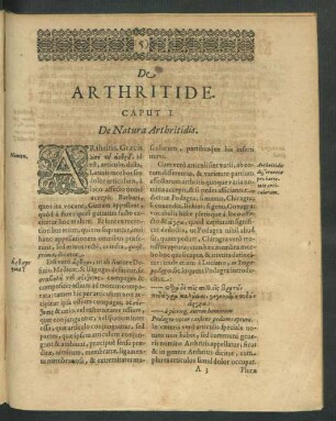 De Arthritide. Caput I. De Natura Arthritidis.