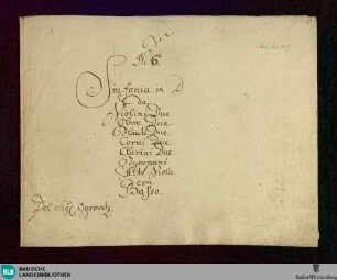 Symphonies - Don Mus.Ms. 585 : D; RicG D3