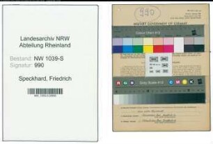 Entnazifizierung Friedrich Speckhard , geb. 10.06.1900 (Stadtinspektor)
