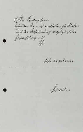 Brief von Kammerdiener Hohlfeld an E. A. Donadini, Blatt 2r