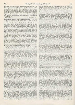 423-424 [Rezension] Nederlandsch Archief voor Kerkgeschiedenis. N. S. Deel XIX u. XX