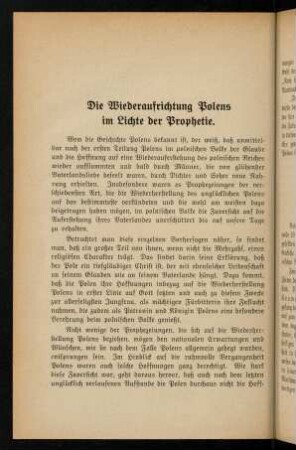 142-182, Die Wiederaufrichtung Polens im Lichte der Prophetie