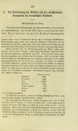VII.2. Die Verbreitung der Wälder und der verschiedenen Baumarten i m europäischen Rußland