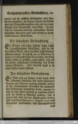 Die sechzehnte Beobachtung