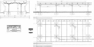 Tübingen Hbf: Emfangsgebäude Überdachung Bahnsteig 2 Grundriss,Schnitte Verlängerung