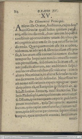 Oratio XV. De Clementia Principis