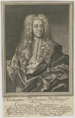 Bildnis des Johannes Fridericus Pfeffinger