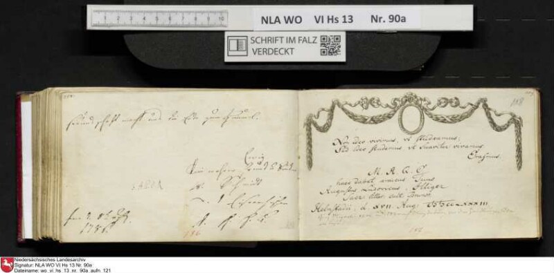 Stammbuch des Ernst Philipp Ludwig Zellmann (1763-1795) aus
                           Braunschweig