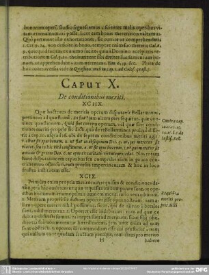 Caput X. De conditionibus meriti