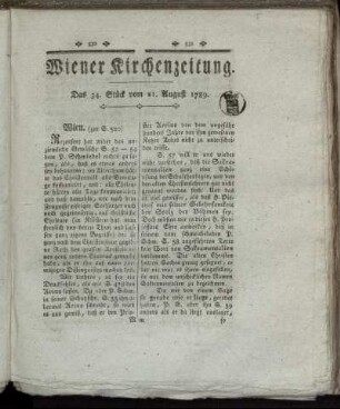 Das 34. Stück vom 21. August 1789.