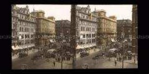 Geschäfte und Verkehr am Stephansplatz, Wien