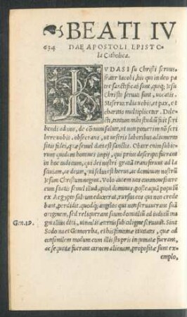 Beati Iudae Apostoli Epistola Catholica.