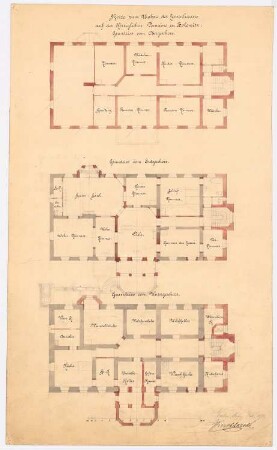 Pächterwohnhaus auf der königlichen Domäne Bolewitz: 3 Grundrisse