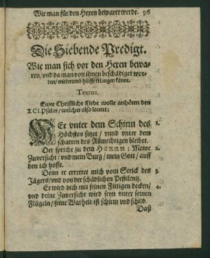 Textus. [XCI. Psalm]