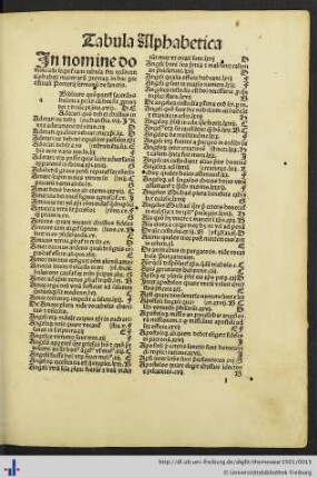 Tabula Alphabetica.