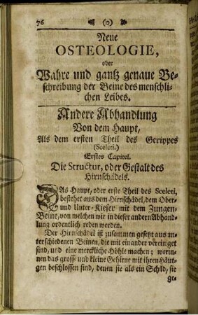 Erstes Capitel. Die Structur oder Gestalt des Hirnschädels.