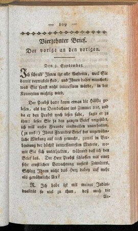 Vierzehnter Brief. Der vorige an den vorigen