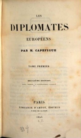 Les diplomates Européens, 1