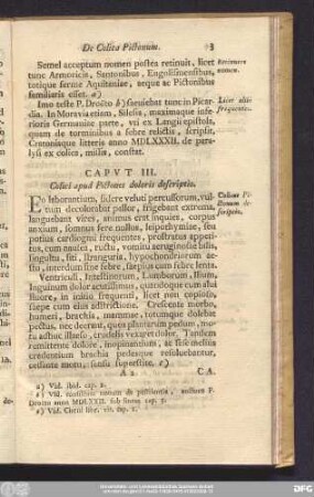Caput III. Colici apud Pictones doloris descriptio.