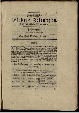 Zweytes Stück, den 14ten Januar 1792.