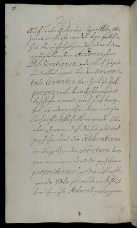 Protokollierung der Senatssitzungen durch den Sekretär.