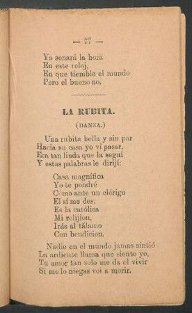 La rubita. : (Danza.)