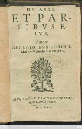 De Asse Et Partibus Eius