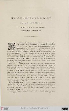 18: Lucien Merlet, Histoire de l'abbaye de N.-D. de Coulombs : [Rezension]
