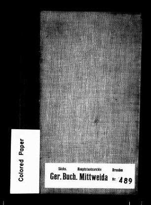Gerichtshandelsbuch von Oberrossau