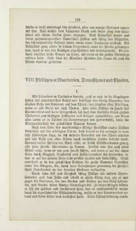 VIII. Philipp von Macedonien. Demosthenes und Phocion