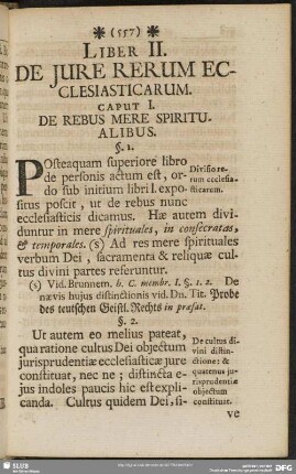 Liber II. De Jure Rerum Ecclesiasticarum