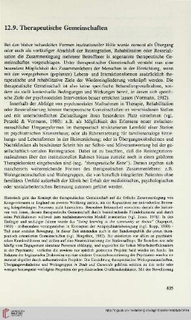 12.9. Therapeutische Gemeinschaften