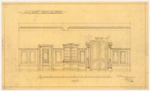 Villa Dotti, Berlin-Grunewald: Wandansichten des Erdgeschossflures 1:25