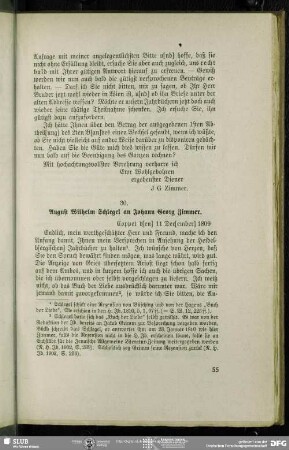 August Wilhelm von Schlegel an Johann Georg Zimmer, Coppet, 11.12.1809
