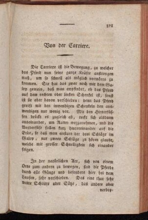 Von der Carriere.