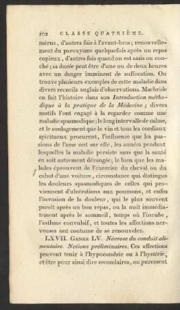 LXVII. Genre LV. Névrose du conduit alimentaire ...