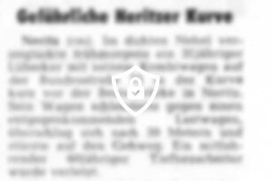 Gefährliche Neritzer Kurve