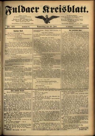Ausgabe vom Donnerstag, den 20. Juni 1907.