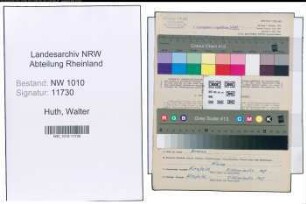 Entnazifizierung Walter Huth , geb. 21.02.1907 (Vertreter)