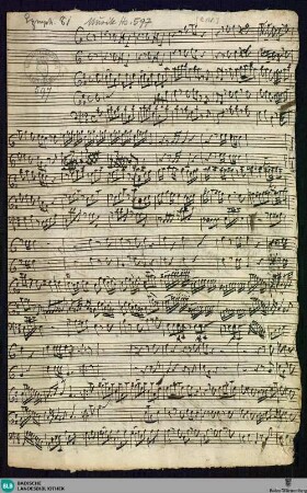 Concertino - Mus. Hs. 597 : fl (2), cor (2), b; D; BrinzingMWV 8.14