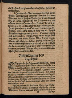 Beschüldigung des Gegentheils: