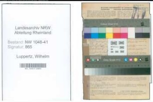Entnazifizierung Wilhelm Luppertz , geb. 14.02.1897 (Polizist)