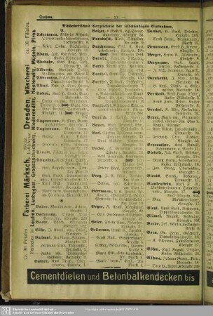 Einwohnerverzeichnis : Alphabetisches Verzeichnis der selbständigen Einwohner