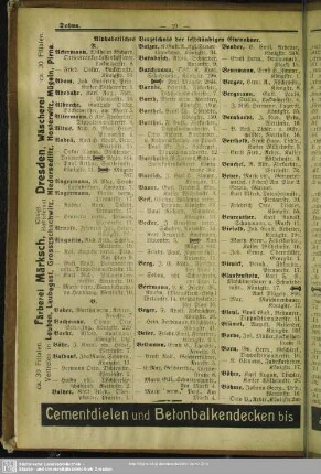 Einwohnerverzeichnis : Alphabetisches Verzeichnis der selbständigen Einwohner