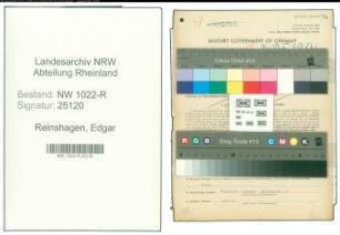Entnazifizierung Edgar Reinshagen , geb. 18.11.1919 ()