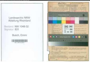 Entnazifizierung Emmi Busch , geb. 04.09.1903 (Kontoristin)