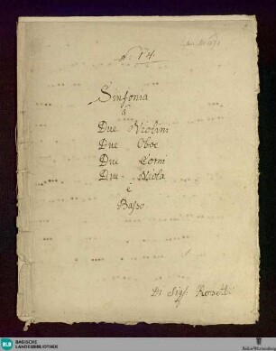 Symphonies - Don Mus.Ms. 1671 : G; MurR A39