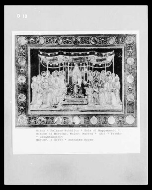 Maestà und Rahmen mit Heiligenmedaillons