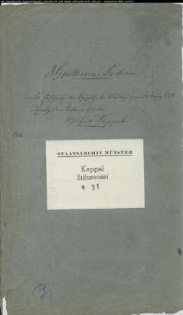 Die Einführung der Hypothekenordnung vom 31.3.1834